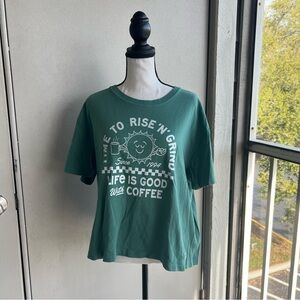 Life is Good Rise 'N' Grind Green Graphic Tee